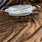 Vintage Pyrex Divided Dish With Lid And Stand  - Barbed Wire