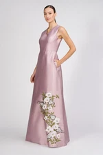Kay Unger Aurelia Floral Sleeveless Taffeta Gown-Size 18 (LK#180 A)