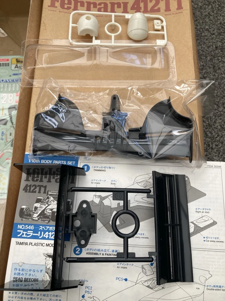 TAMIYA 58142 F-1 F101 F102 FERRARI 412T1 1/10 VINTAGE BODY PARTS SET VERY RARE - Image 3 of 4