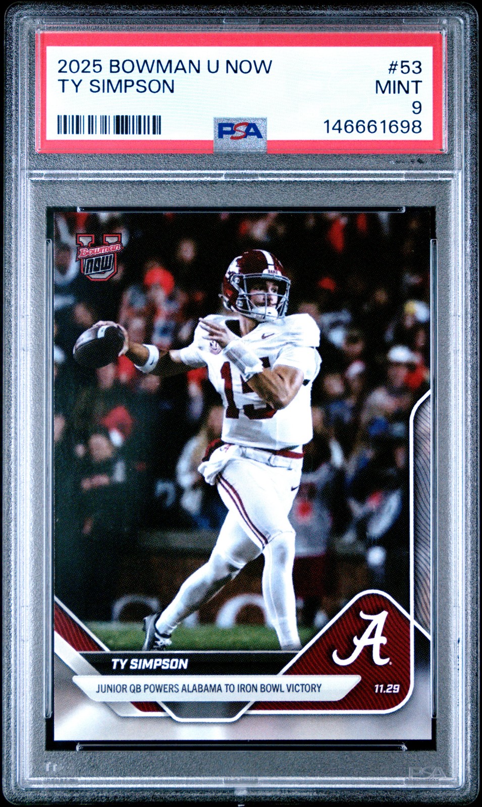 2025 BOWMAN U NOW #53 TY SIMPSON PSA 9