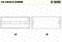 Glyco Kurbelwellenlager 72-3995 0.25Mm FüR Alfa Romeo Cadillac