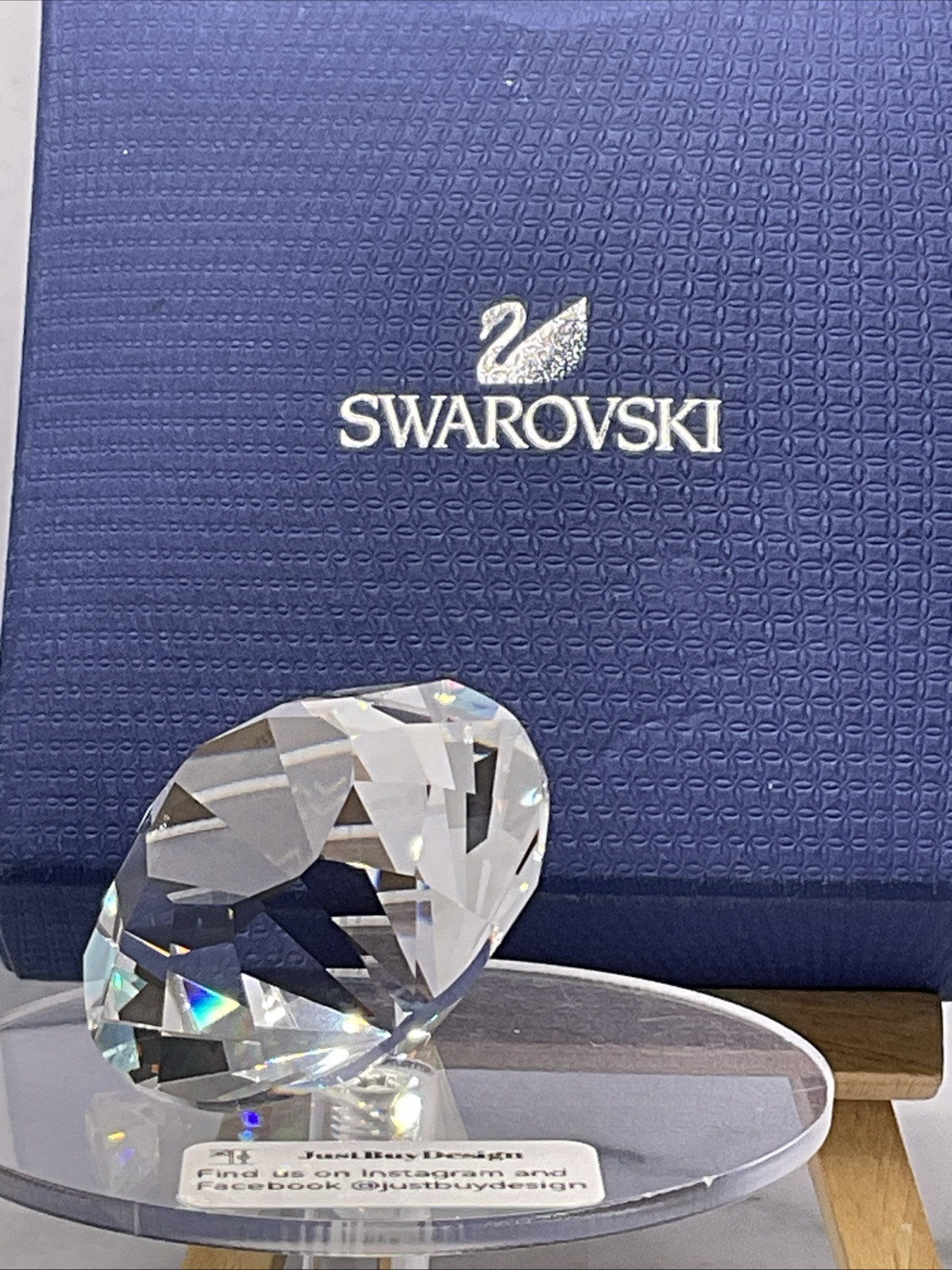 Swarovski Crystal CHATON PAPERWEIGHT SMALL 013659 Mint Rare Boxed Retired
