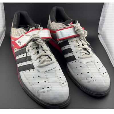 Adidas Power Perfect 2-Weightlifting Shoes, Grey Red Silver, G45631, Mens 14