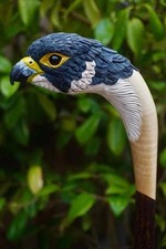 Bird design handle wooden walking stick carved for men women walking cane gift