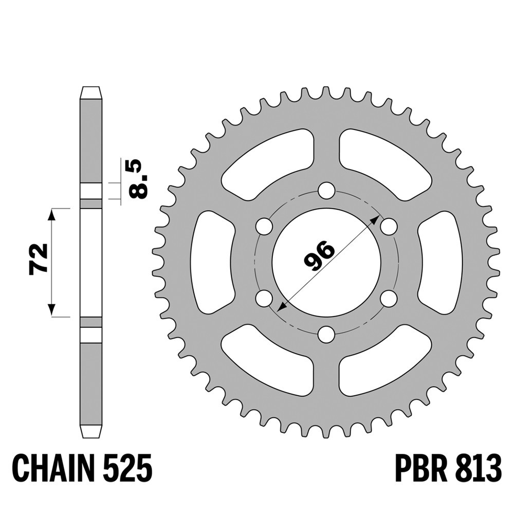 Réparation transmission Suzuki TS-ERN 250 1980-1983 : Pignon PBR 40 Dents Pas 525