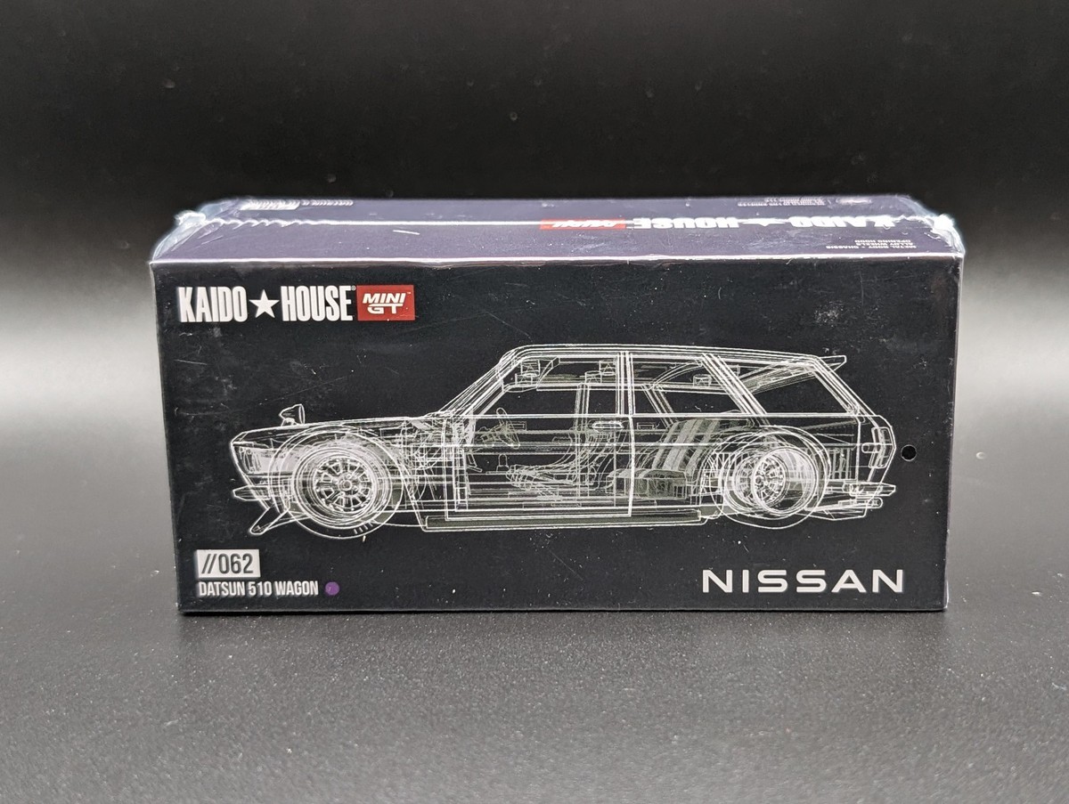 SEALED 1:64 MINI GT Kaido House Datsun 510 Wagon Carbon Fiber V1