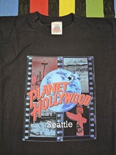 planet hollywood seattle crewneck shirt deadstock new XL black made in usa 1991