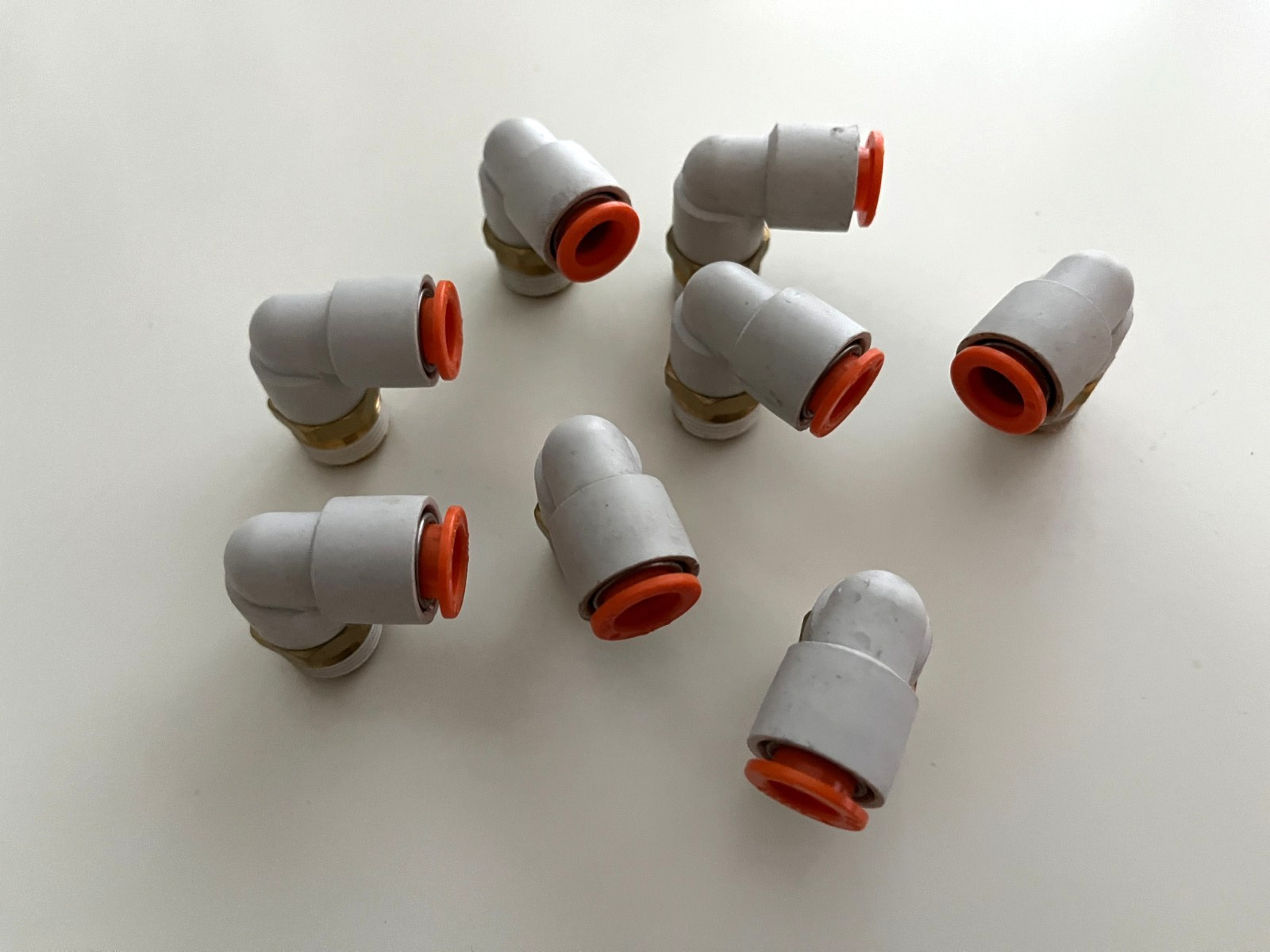 SMC KQ2L11-36AS 3/8" NPT x 3/8" Tube Male Elbow, bigger model, lot of 8