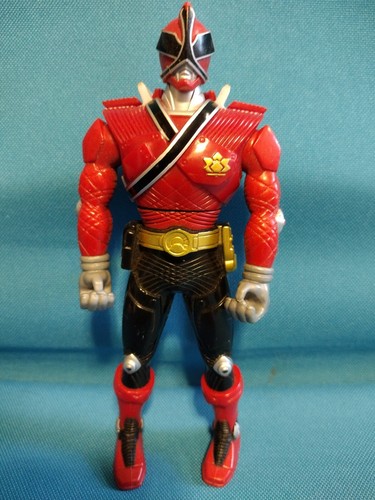 2011 Bandai Power Rangers Samurai Red Armor Morphin Spin Action Figure + bonus - Picture 4 of 8