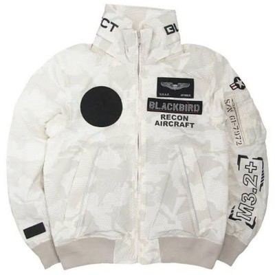 AVIREX】BLACKBIRD SR-71 STAND ZIP 白2XL