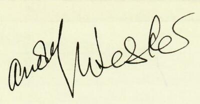 ''Renowned English Dramatist'' Arnold Wesker Hand Signed 3X5 Card COA