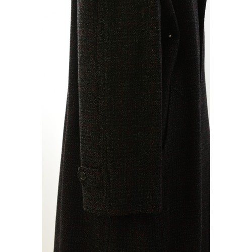 Stanley Charcoal Hairy Plaid Coat For Men 70s Vintage Coats Size L Long Coats - Picture 6 of 7