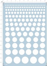 Universal All Scale 1/24 1/18 1/20 1/12 Round Dot Model Water Slide Decal White