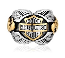 Titanium Men s Harley Davidson Stainless Steel Biker Ring Size Various