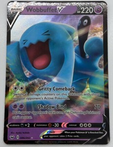 Wobbuffet V Ultra Rare - 086/202 Sword & Shield Base Set - Pokemon TCG - Mint/NM