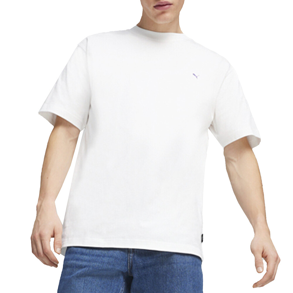 Футболка с круглым вырезом и коротким рукавом Puma Graphics Airport Racket Club Мужская белая Casu