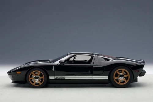 AUTOart 1/18 Ford GT 2004 Diecast 73023 black w/ white stripes Car Model NEW - Picture 4 of 8