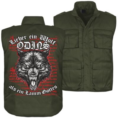 Herren Weste mit Futter Lieber ein Wolf Odins als ein Lamm Gottes wikinger odin