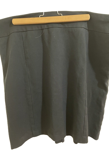 Investments II Pencil Skirt Women 20 Plus Black Pull-on Back kickpleat Free Ship - Picture 5 of 6