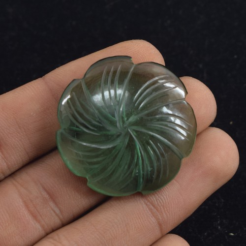 Natürlicher 72,50 ct zertifizierter geschwungener grüner Amethyst loser Edelstein