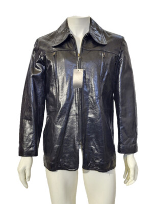 GIUBBOTTO GIACCA CAPPOTTO NERO GIARDINI UOMO VERA PELLE NERO