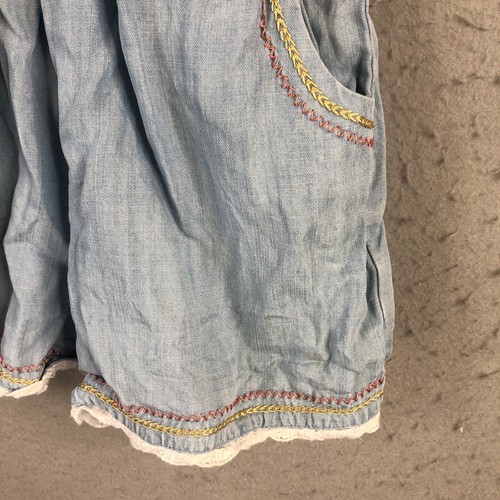 Matilda Jane Romper Girls 8 Blue Chambray Ruffles Beachy Boho Play Suit - Picture 11 of 14
