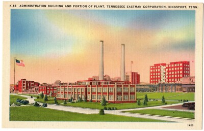 KINGSPORT, TN - Eastman Corp. Plant, Administration Building Tennessee Postcard