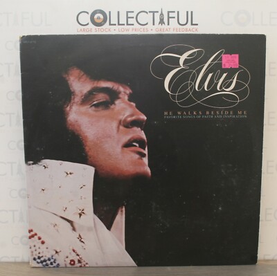 ELVIS PRESLEY - HE WALKS BESIDE ME - RCA 1978 WITH LINER *EX* VINYL LP RECORD 