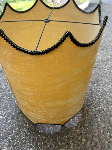 Mid Century Modern Mustard Velvet Drum Lamp Shade - Picture 10 of 24