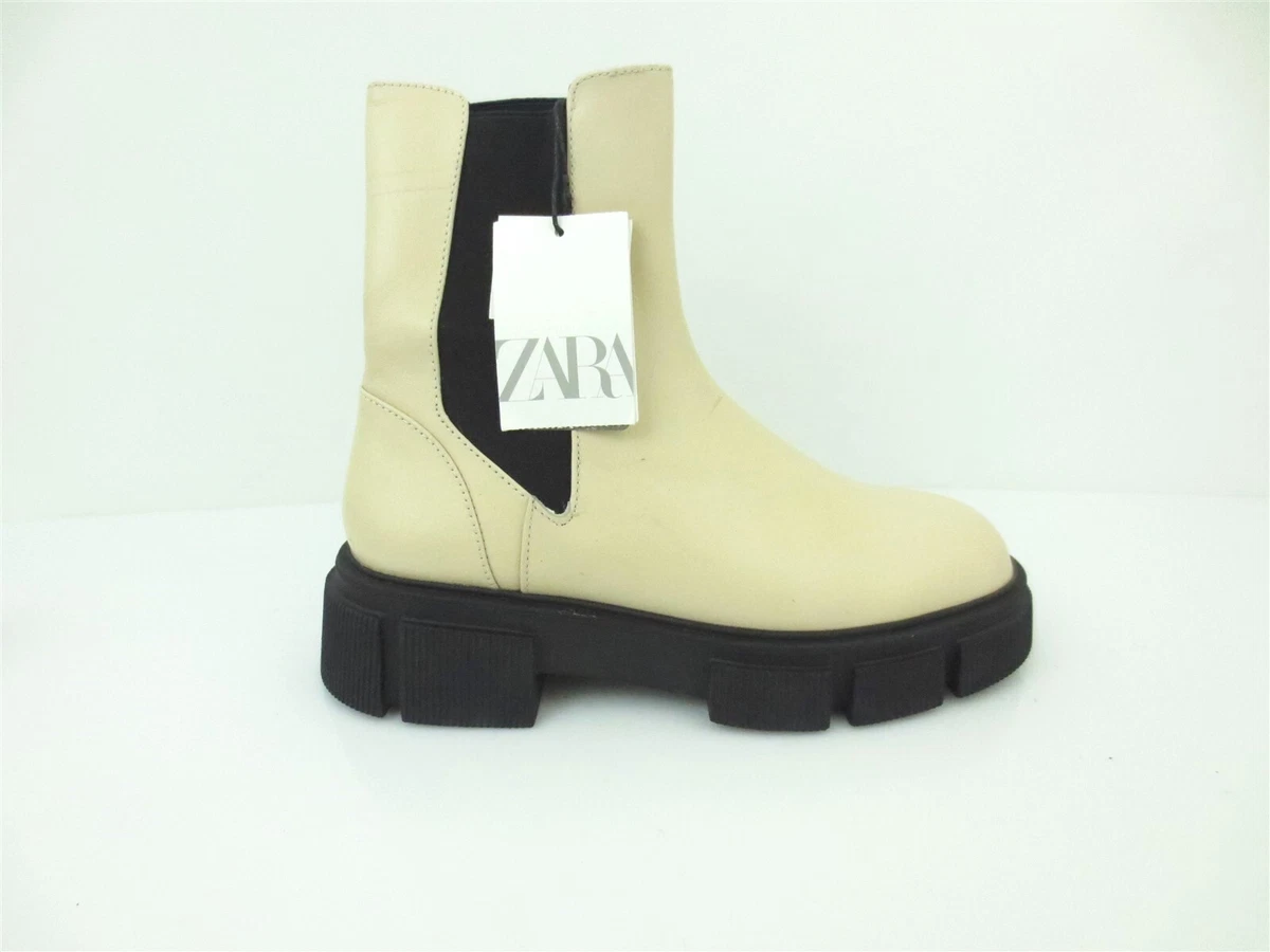 Zara flat track clearance sole ankle boots