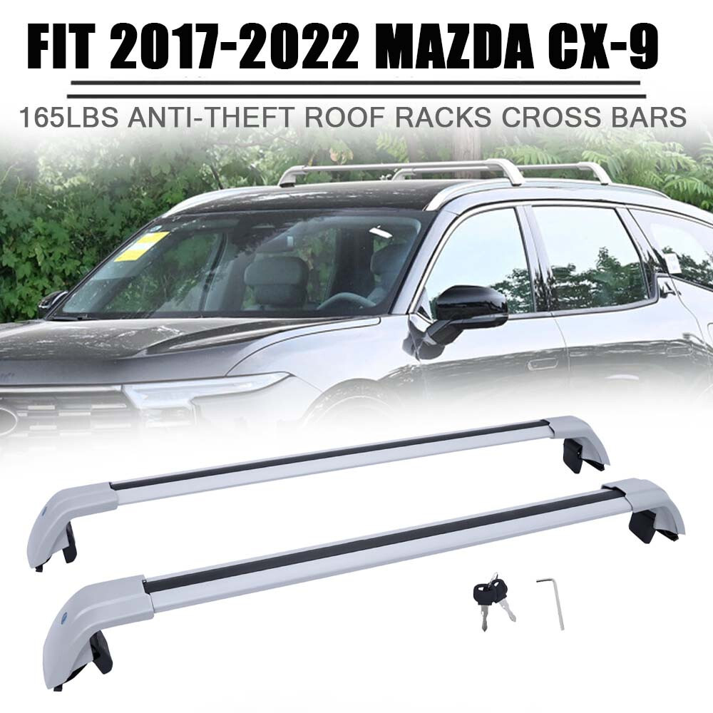 Fits for Mazda CX-9 CX9 2017-2022 Crossbar Cross bar Cargo Carrier Lockable