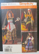 Simplicity Costume Pattern 2331 Gypsy Steampunk Boho Skirt Top Misses Sz 6-12