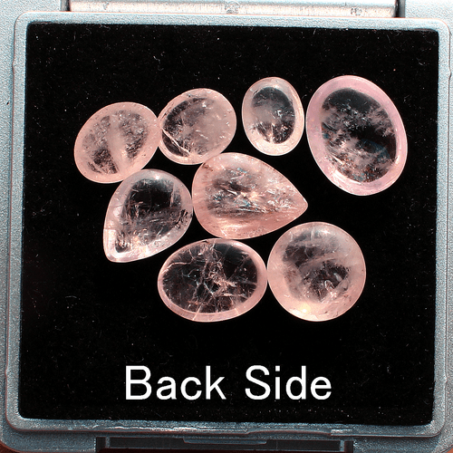 8 Pcs Natural Morganite Untreated Top Grade 8.5mm-13.5mm Cabochon Gemstones Lot - Picture 7 of 11