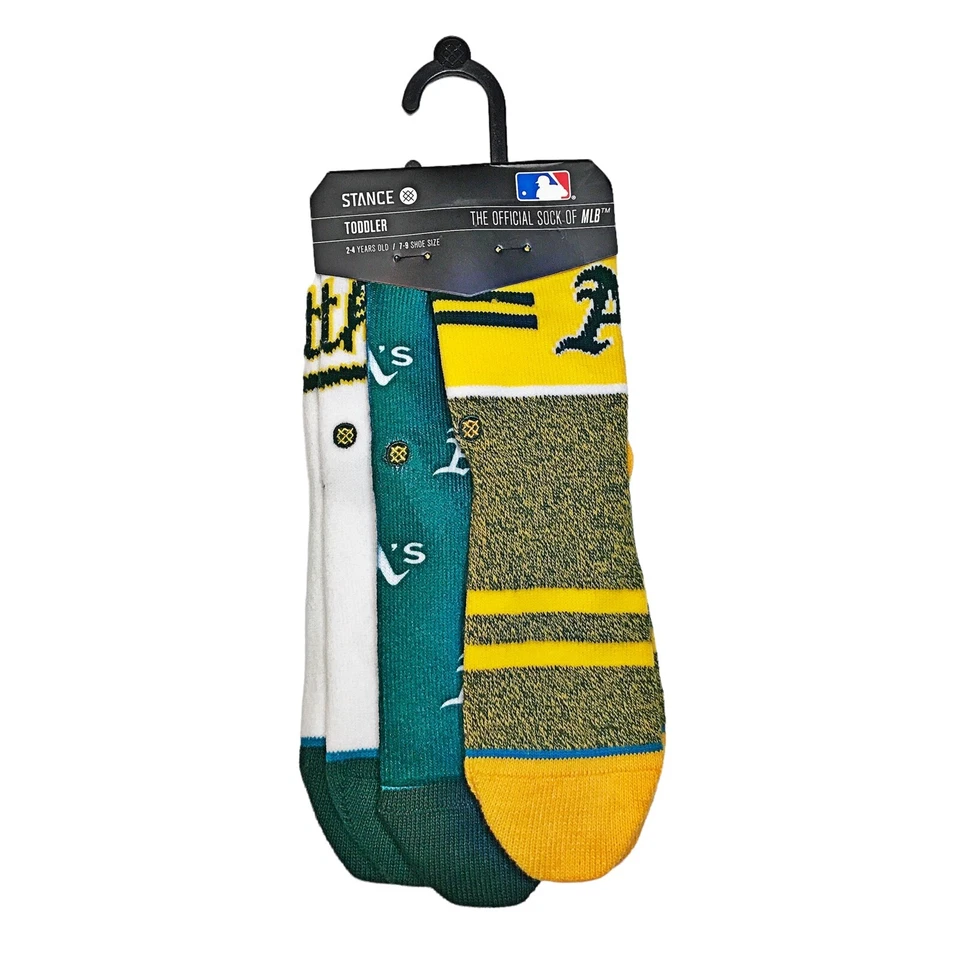 Stance Oakland Juego de calcetines A'S NIÑOS PEQUEÑOS NIÑOS/NIÑAS PAQUETE DE 3 2-4 AÑOS TALLA 7-9 Foto 2 de 4