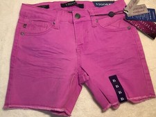 VIGOSS Sz 14 Girls MID Shorts Adjustable Waistband Pockets, Pink
