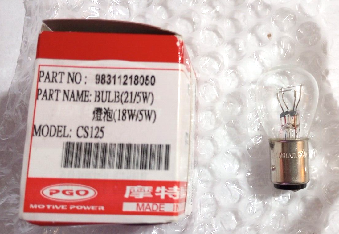 shin  PGO Tail Light Bulb 21/5W Buddy 50, 125 NOS 98311218050 (L-7372