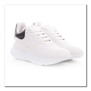ALEXANDER-MCQUEEN-590-Authentic-New-Oversized-Sneakers-In-White-amp-Black-Leather