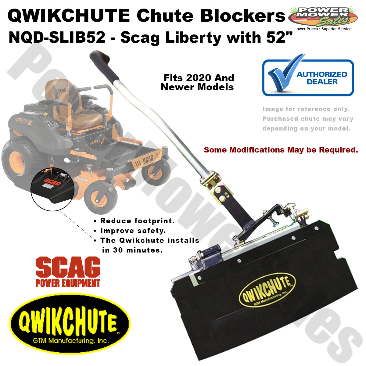 Qwikchute Chute Deflector for Scag Liberty w 52