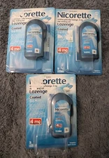 Nicorette 4mg Nicotine Lozenges for Smoking Cessation (Ice Mint) - 20/Pack Lot 3