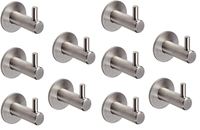 10X Kleiderhaken Edelstahl Wandhaken Garderobe Haken Wandgarderobe Mantelhaken
