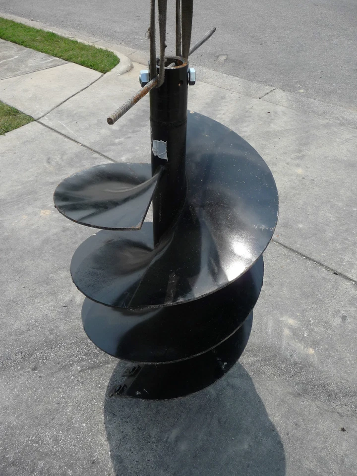 Broca de barrena de 24" para minicargadora, cuello hexagonal de 2", 48" de largo, resistente, Lowe