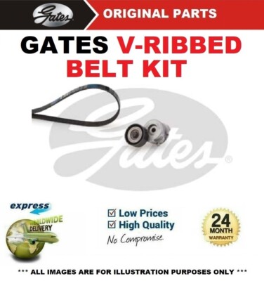 GATES FAN BELT PULLEY KIT for VAUXHALL COMBO Mk II 1.3 CDTI 16V 2004-2012