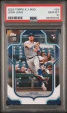 2023 Topps X J-Rod - JOSH JUNG - SP Rookie Card RC #29 RANGERS PSA 10 B. rookie card picture