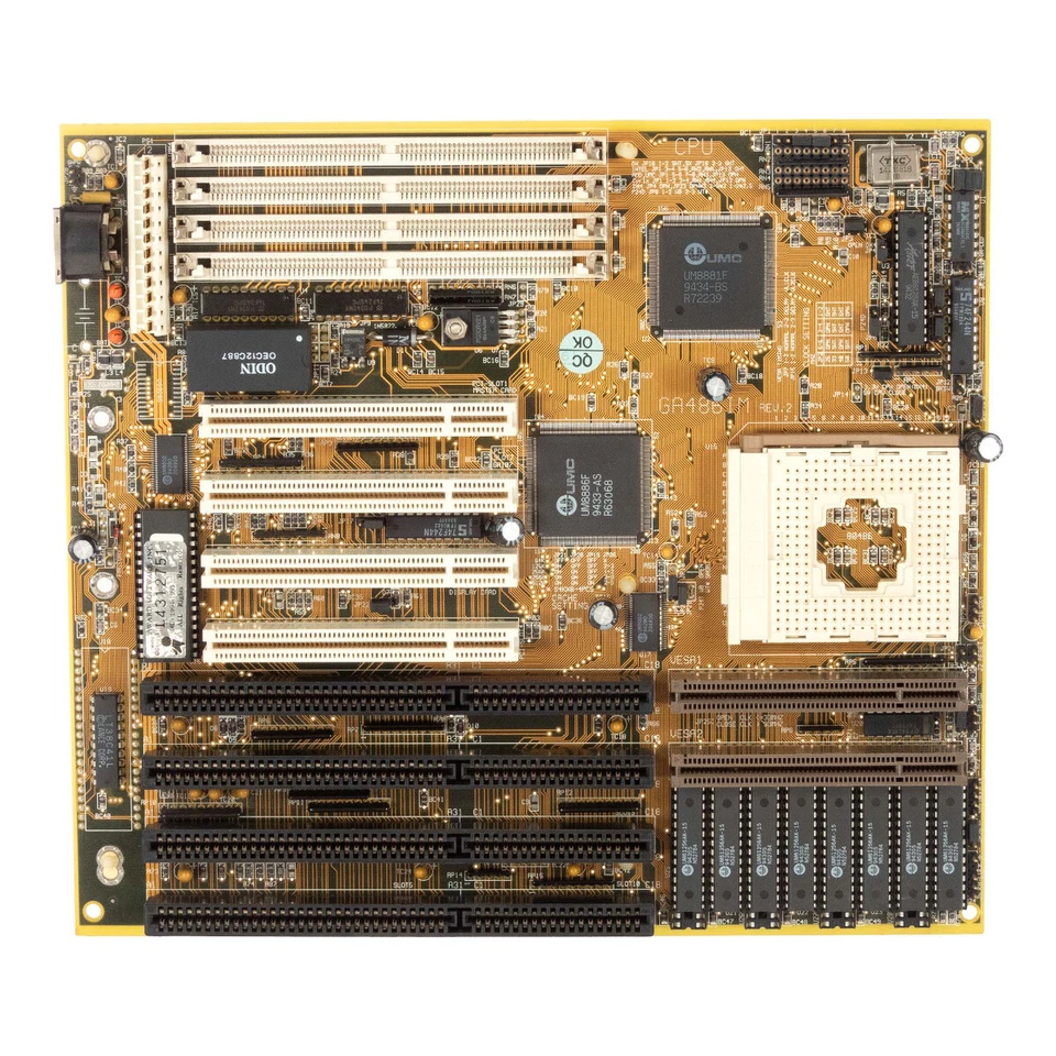 Motherboard Baby-At GIGABYTE Ga486im Rev.2 Socket 3 Fpm Dram PCI Isa Vlb - Image 2 of 3