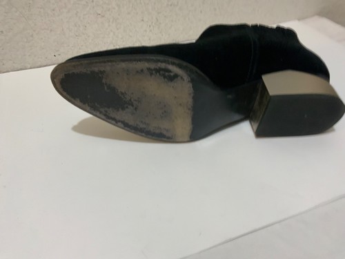 Alexander Wang Gabi Booties Black suede Silvertone Cutout Ankle Boots 39.5/ 9 - Picture 7 of 16