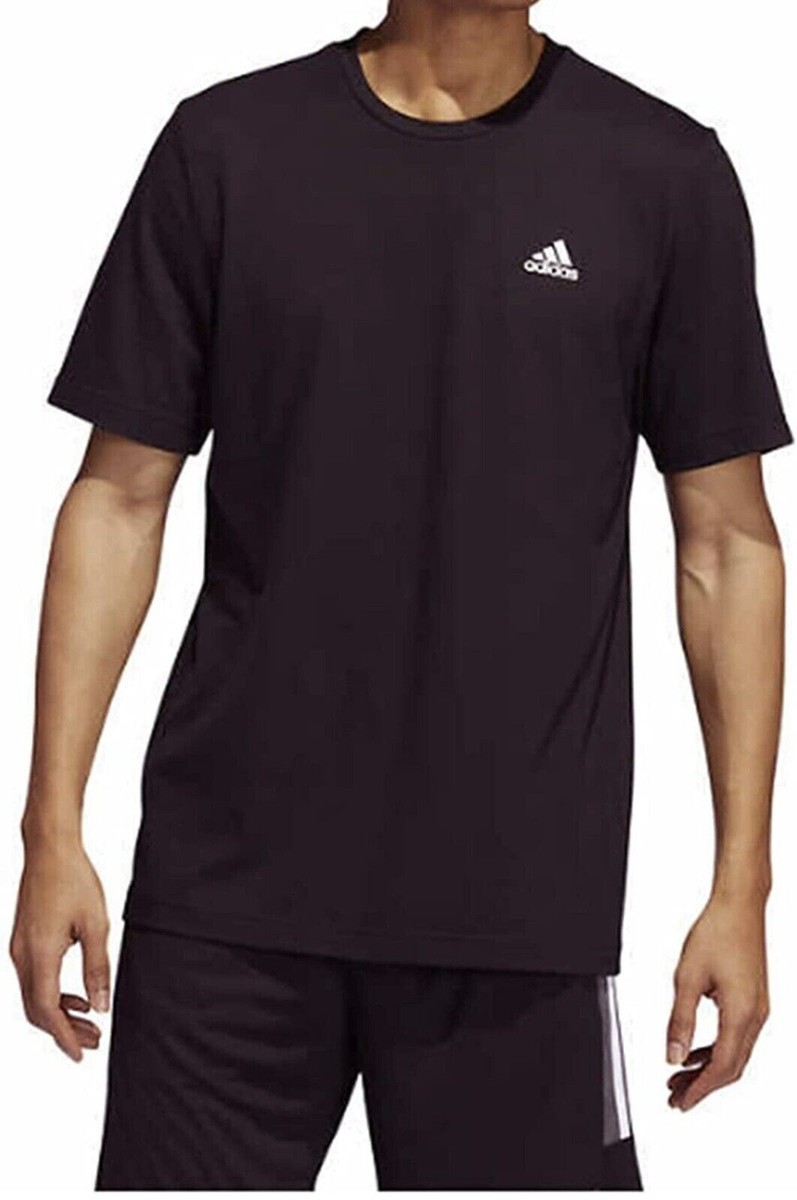 Adidas Men's Short Sleeve Tee Moisture Wicking with Logo | eBay