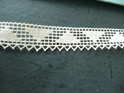 Dentelle Ancienne En Coton écru - Bon état, Usures D’usage, Fabrication Française