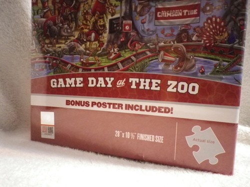 Alabama Crimson Tide 500 piezas rompecabezas GAME DAY AT THE ZOO póster incluido SELLADO - Imagen 5 de 9
