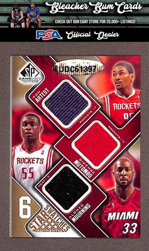 2009-10 SP Garnett Wallace Mutombo Mourning ++  6 Star Relic Gold /65 - Picture 2 of 2