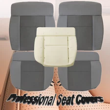 For Ford F150 Lariat 2004-2008 Front Seat Cover Flint Gray & Driver Foam Cushion